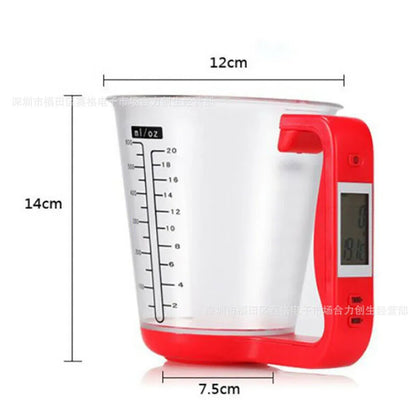 Digital Measuring Cup Scale | LCD Kitchen Scale for Baking