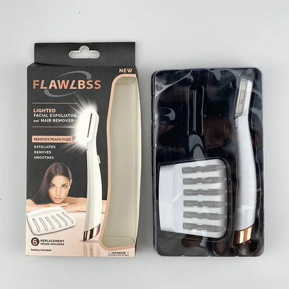 Facial Hair Remover | Gentle LED Dermaplaning Exfoliator