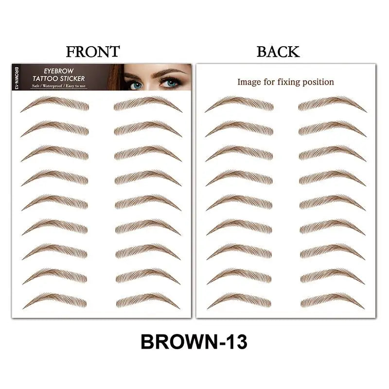 4D Waterproof Eyebrow Stickers | Natural Brow Tattoo Set