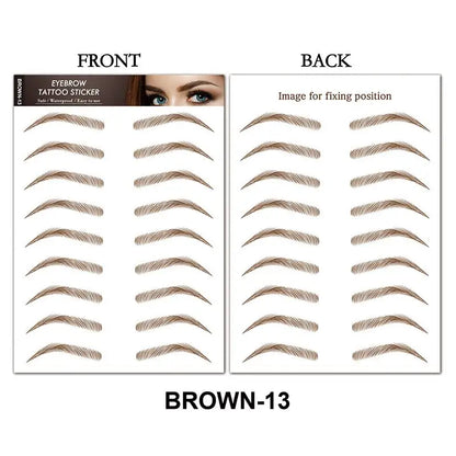 4D Waterproof Eyebrow Stickers | Natural Brow Tattoo Set