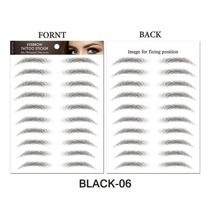 4D Waterproof Eyebrow Stickers | Natural Brow Tattoo Set