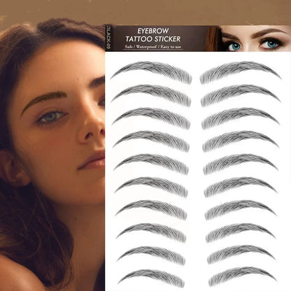 4D Waterproof Eyebrow Stickers | Natural Brow Tattoo Set