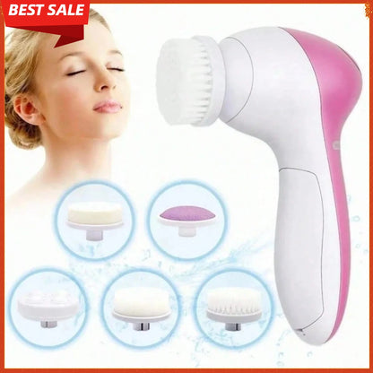 5-in-1 Facial Cleansing Brush | Deep Pore Cleanser System