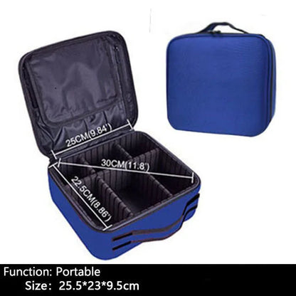 Travel Makeup Bag | Portable Cosmetic Organizer with Dividers