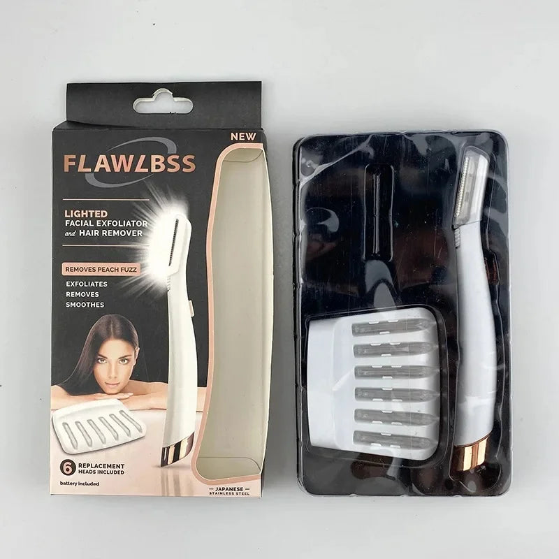 Facial Hair Remover | Gentle LED Dermaplaning Exfoliator