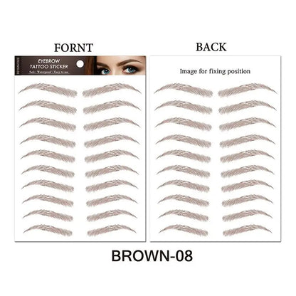 4D Waterproof Eyebrow Stickers | Natural Brow Tattoo Set