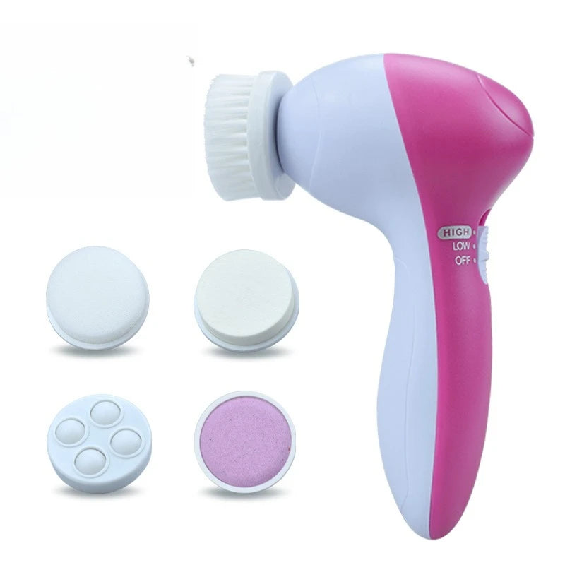 5-in-1 Facial Cleansing Brush | Deep Pore Cleanser System