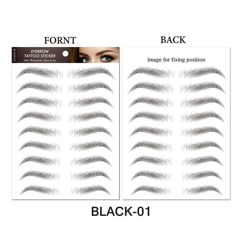 4D Waterproof Eyebrow Stickers | Natural Brow Tattoo Set