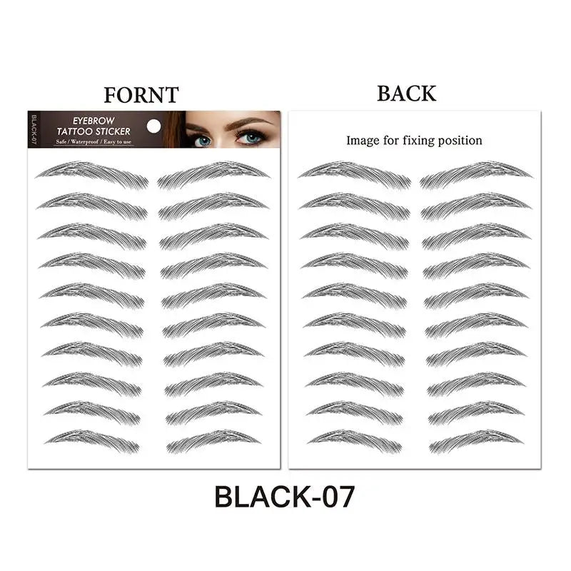 4D Waterproof Eyebrow Stickers | Natural Brow Tattoo Set