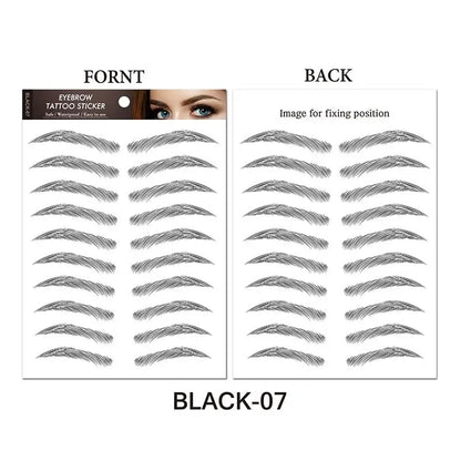 4D Waterproof Eyebrow Stickers | Natural Brow Tattoo Set