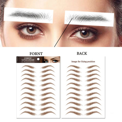 4D Waterproof Eyebrow Stickers | Natural Brow Tattoo Set