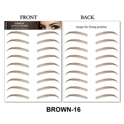4D Waterproof Eyebrow Stickers | Natural Brow Tattoo Set