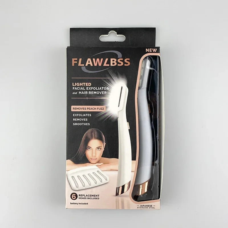 Facial Hair Remover | Gentle LED Dermaplaning Exfoliator