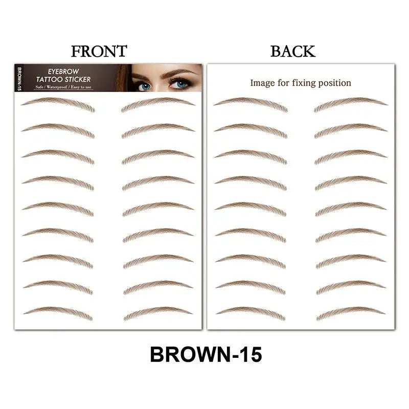 4D Waterproof Eyebrow Stickers | Natural Brow Tattoo Set