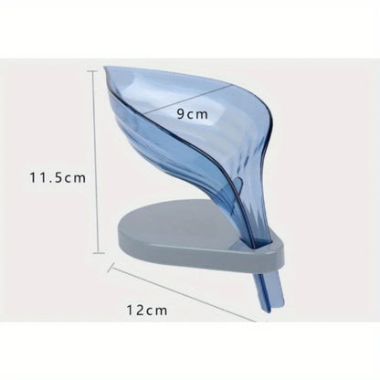 Decorative Soap Dish | Leaf-Shaped Drain Holder for Bathroom