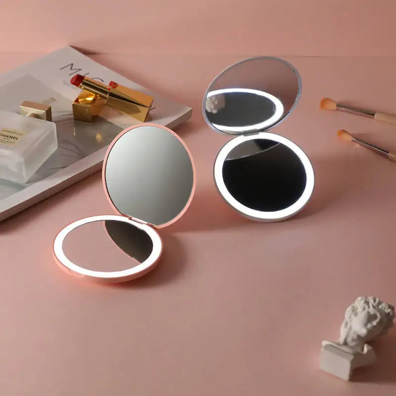 LED Compact Mirror | Portable Lighted Makeup Mirror