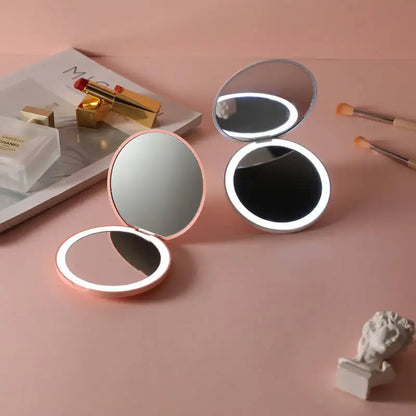 LED Compact Mirror | Portable Lighted Makeup Mirror