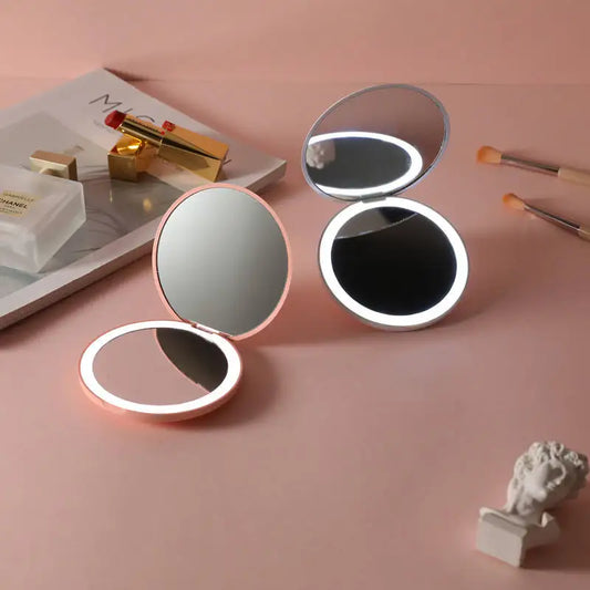 LED Compact Mirror | Portable Lighted Makeup Mirror