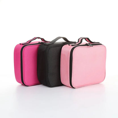 Travel Makeup Bag | Portable Cosmetic Organizer with Dividers