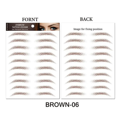 4D Waterproof Eyebrow Stickers | Natural Brow Tattoo Set