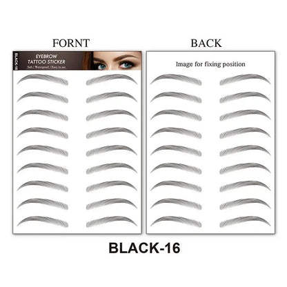 4D Waterproof Eyebrow Stickers | Natural Brow Tattoo Set