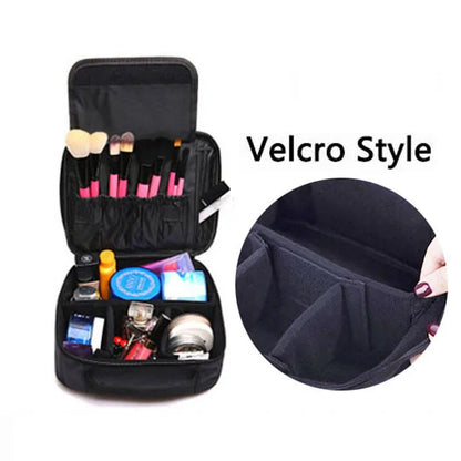 Travel Makeup Bag | Portable Cosmetic Organizer with Dividers