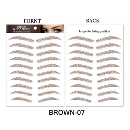 4D Waterproof Eyebrow Stickers | Natural Brow Tattoo Set