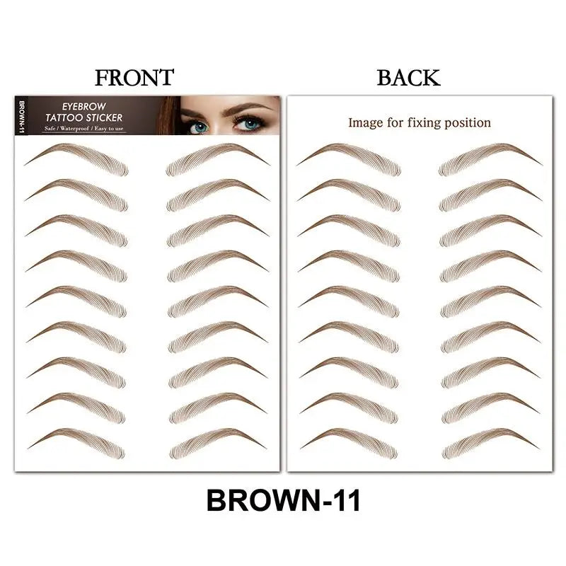 4D Waterproof Eyebrow Stickers | Natural Brow Tattoo Set