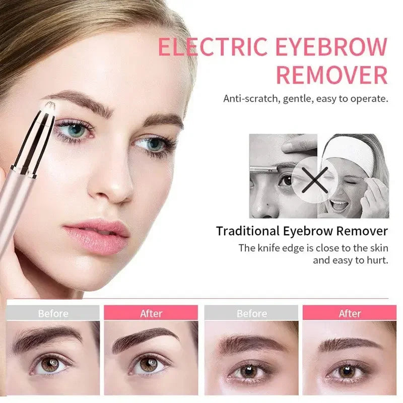 Rose Gold Eyebrow Trimmer | Portable Facial Hair Remover