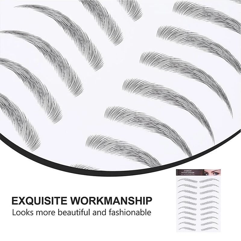 4D Waterproof Eyebrow Stickers | Natural Brow Tattoo Set