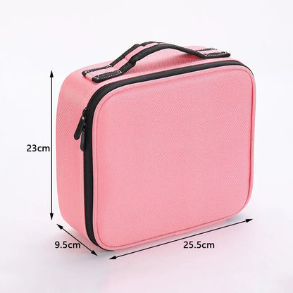 Travel Makeup Bag | Portable Cosmetic Organizer with Dividers