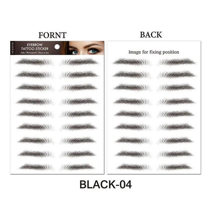 4D Waterproof Eyebrow Stickers | Natural Brow Tattoo Set