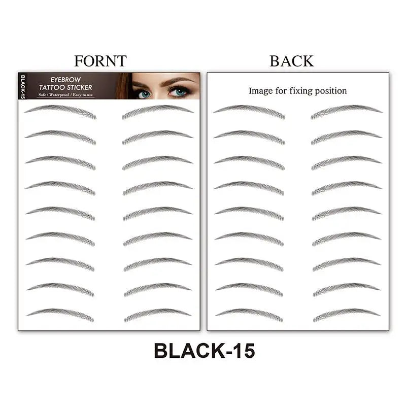 4D Waterproof Eyebrow Stickers | Natural Brow Tattoo Set