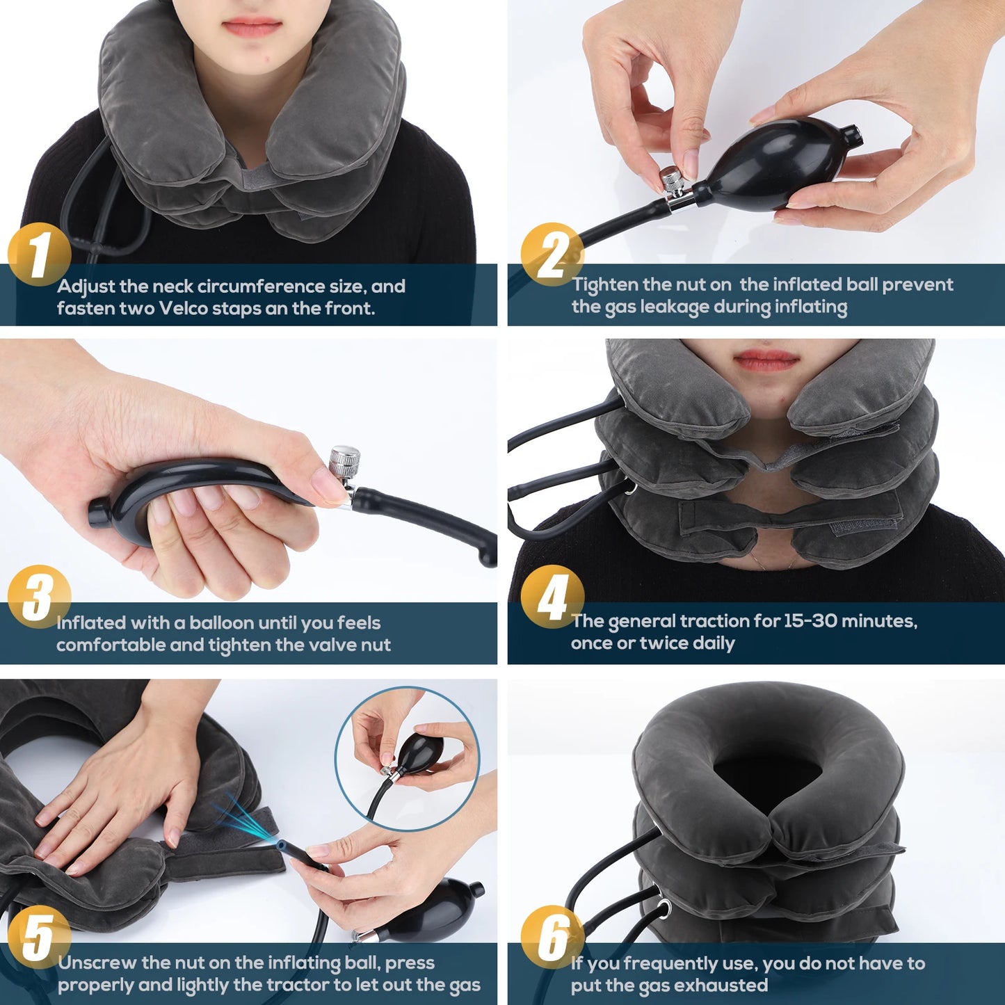 Cervical Neck Traction Device | Inflatable Pain Relief Pillow