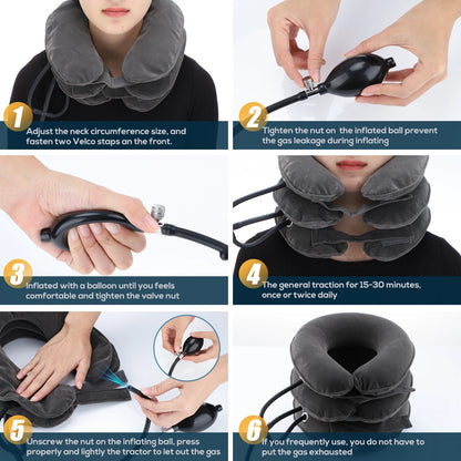 Cervical Neck Traction Device | Inflatable Pain Relief Pillow